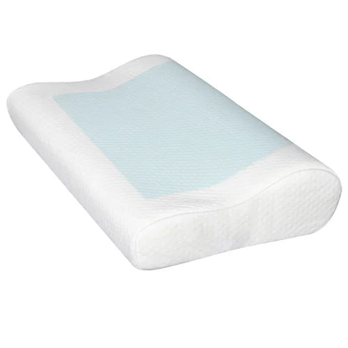 Memory foam pillows with folded edge and material layering