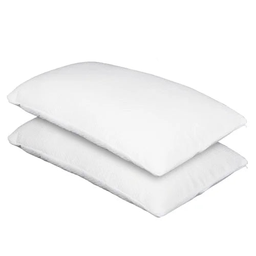 Foam memory pillows set with caster wheels and side handle rail
