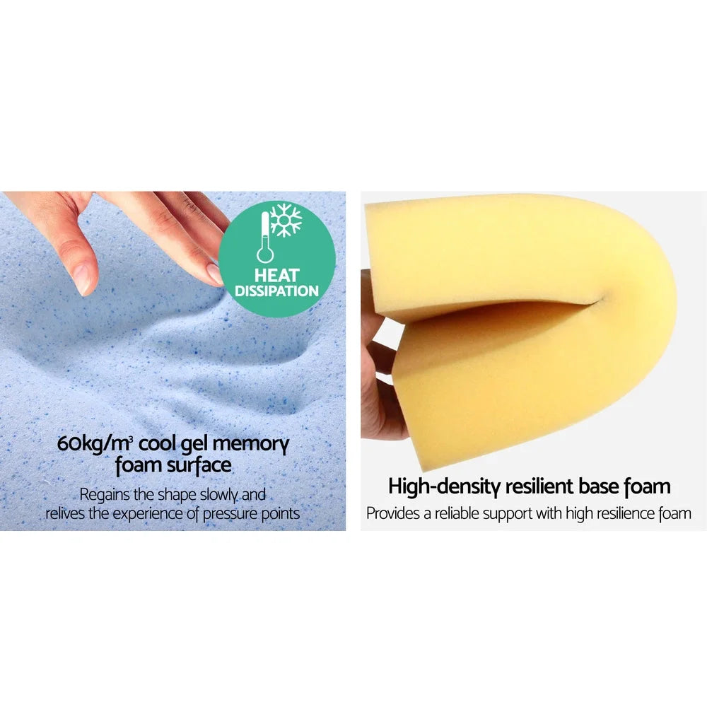 Memory Foam Wedge Pillow Set of 2 Bedding Neck Back Support