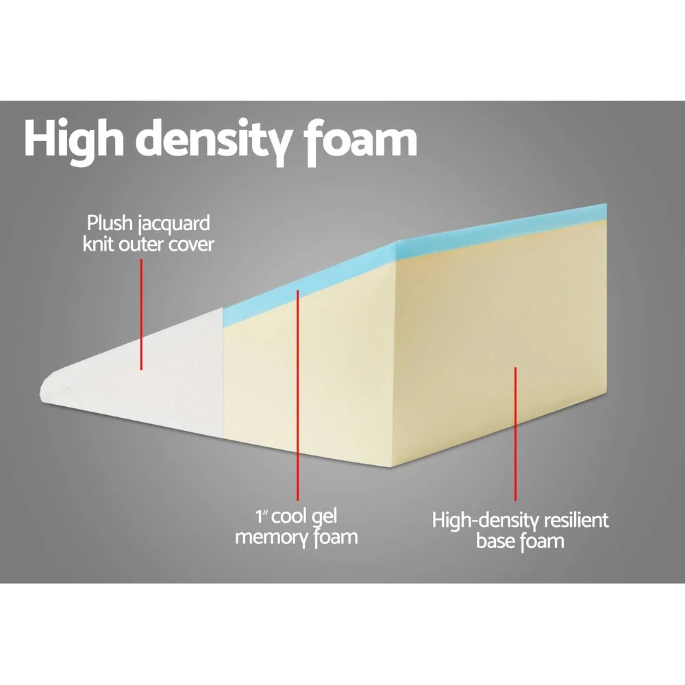 Memory Foam Wedge Pillow Set of 2 Bedding Neck Back Support