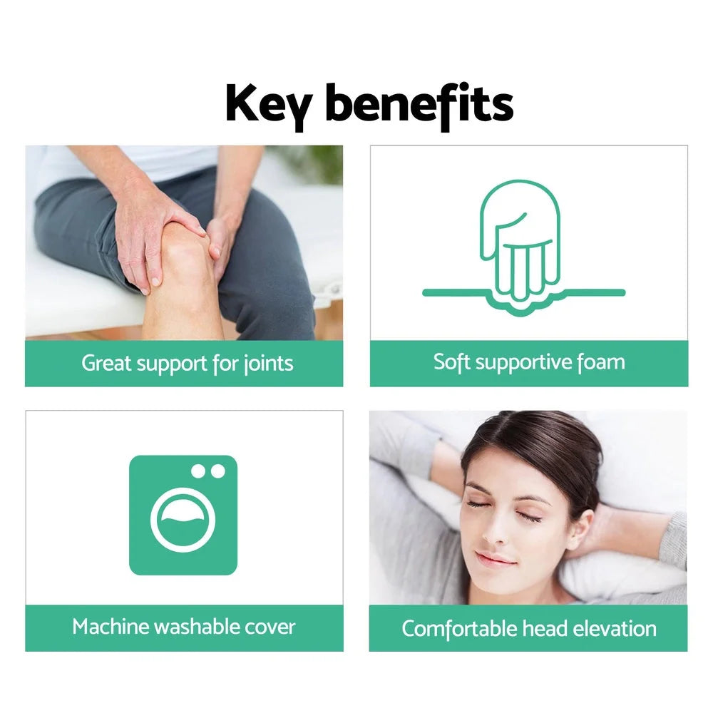 Memory Foam Wedge Pillow Set of 2 Bedding Neck Back Support