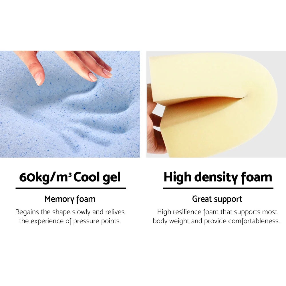 Memory Foam Wedge Pillow Set of 2 Bedding Neck Back Support