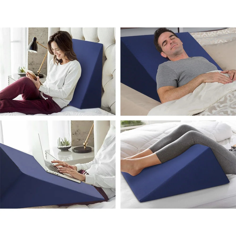 Memory Foam Wedge Pillow Set of 2 Bedding Neck Back Support
