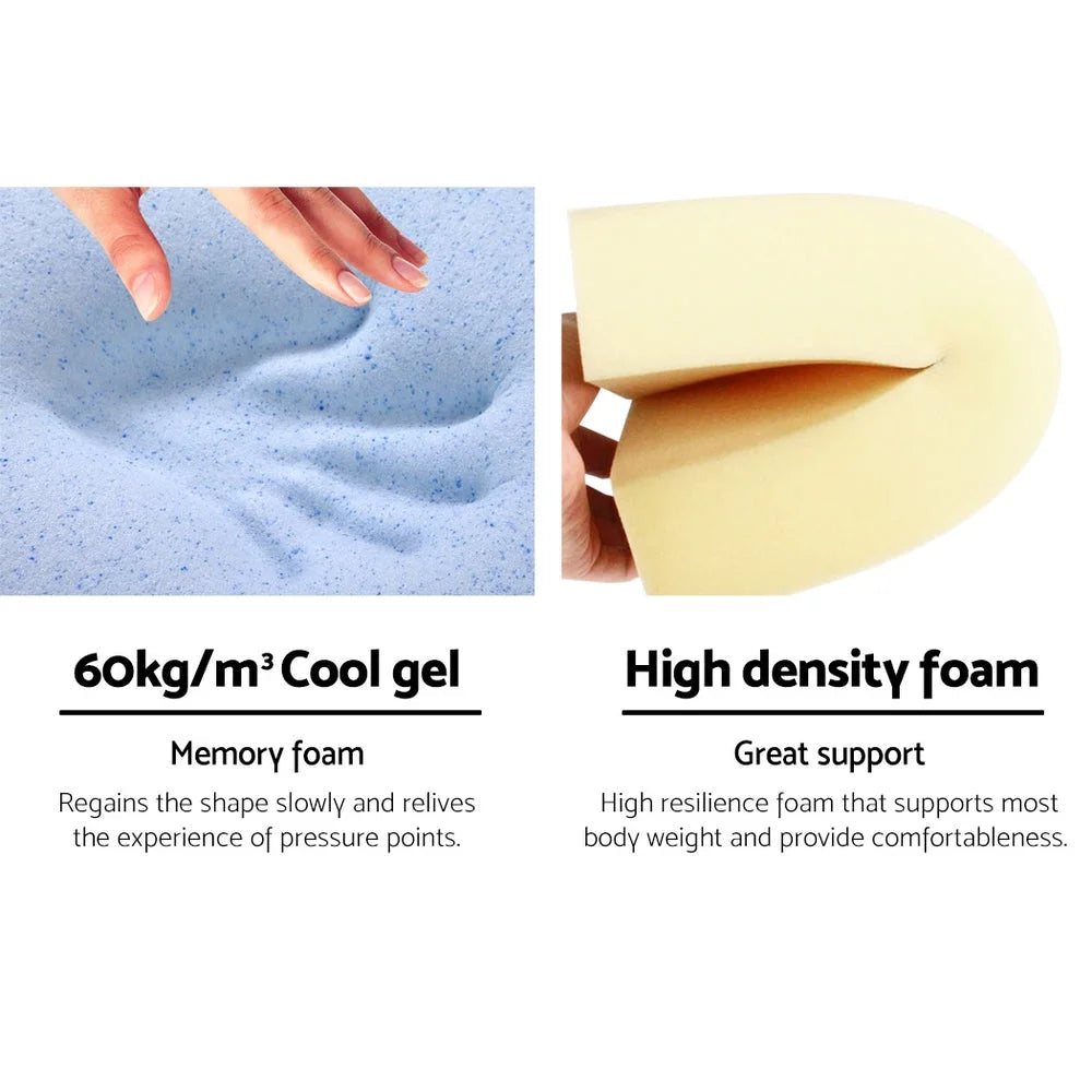Memory Foam Wedge Pillow Set of 2 Bedding Neck Back Support