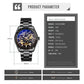 Men Automatic Mechanical Watch with Gear Dial - Rose Gold