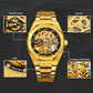 Men Automatic Mechanical Watch with Luminous Dial and Steel