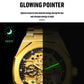 Men Automatic Mechanical Watch with Luminous Dial and Steel