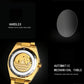 Men Automatic Mechanical Watch with Luminous Dial and Steel