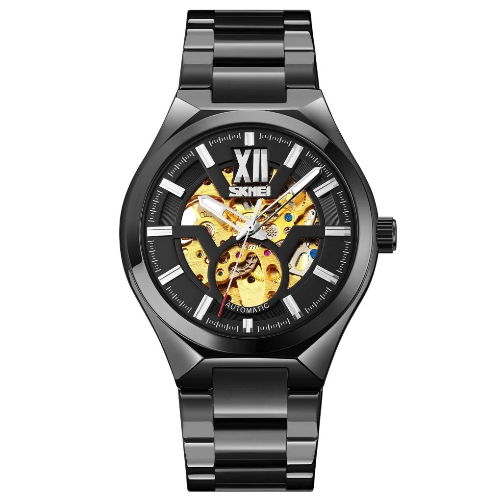 Men Automatic Mechanical Watch with Two-tone Stainless