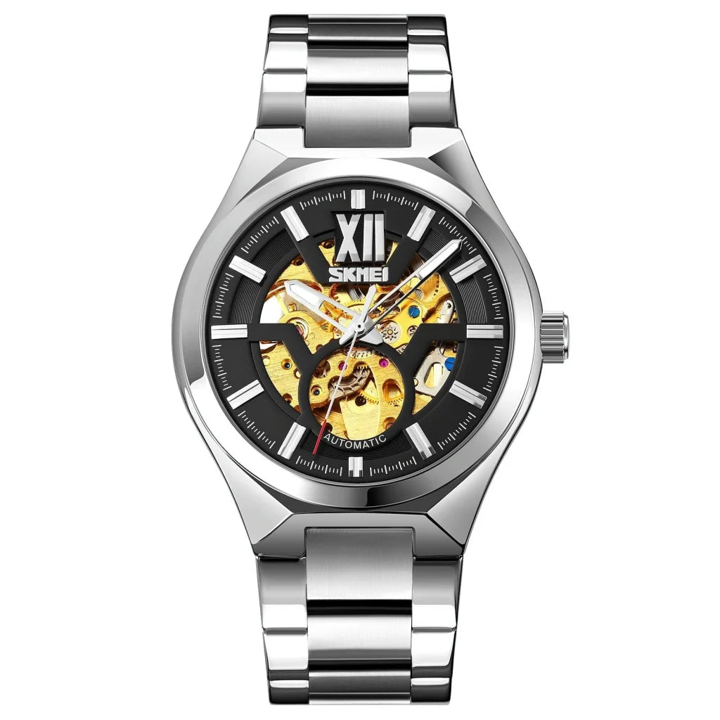 Men Automatic Mechanical Watch with Two-tone Stainless
