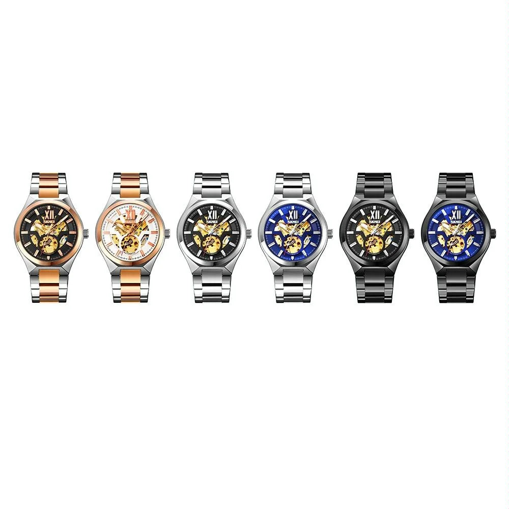 Men Automatic Mechanical Watch with Two-tone Stainless