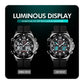 Men Casual Sports Watch with Large Dial and Steel Band