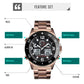 Men Casual Sports Watch with Large Dial and Steel Band