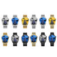 Men Diamond Dial Quartz Watch - Locomotive Concept - Black