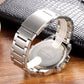 Men Dual Movement Steel Band Watch - Silver Shell - Fashion