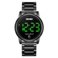 Men Electronic Sports Watch - Versatile Steel Belt Black