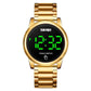 Men Electronic Sports Watch - Versatile Steel Belt - Gold