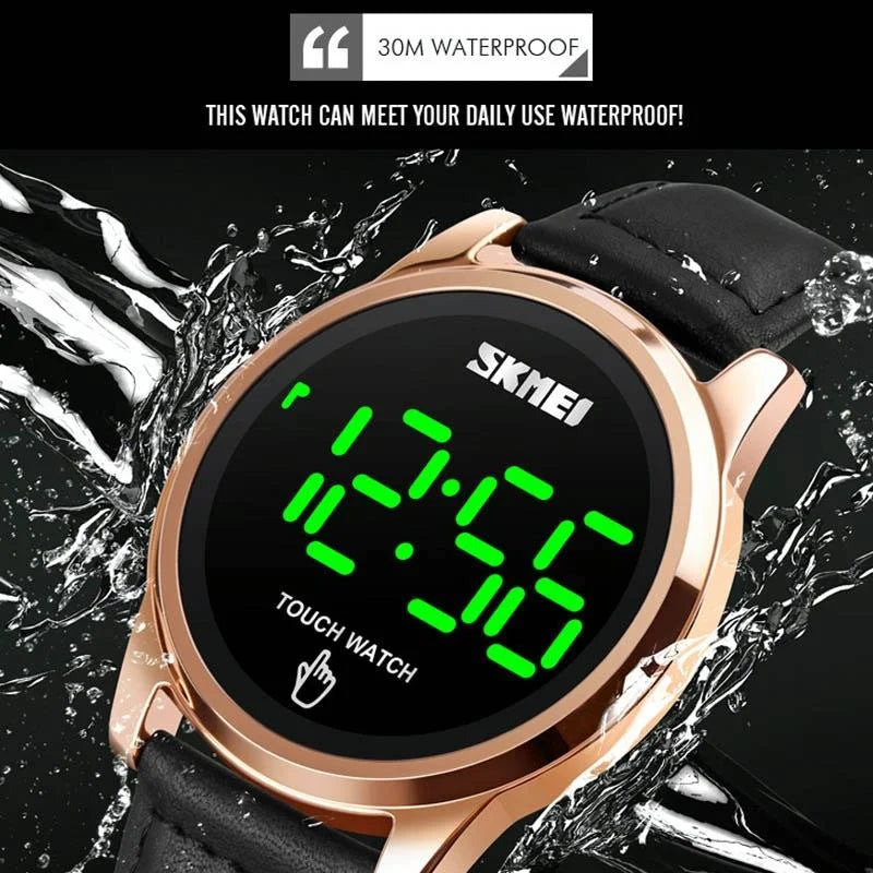 Men Electronic Sports Watch - Versatile Steel Belt Rose
