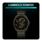 Men Golden Dragon Calendar Dial Quartz Watch with Luminous