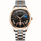 Men Luminous Casual Quartz Watch - 5606 - Between Rose Gold