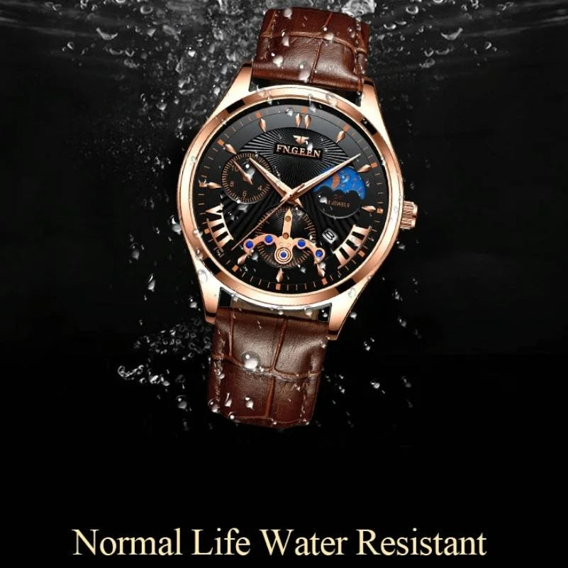 Men Luminous Casual Quartz Watch - 5606 - White Steel White