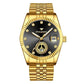 Men Luminous Quartz Watch with Calendar for Middle-aged