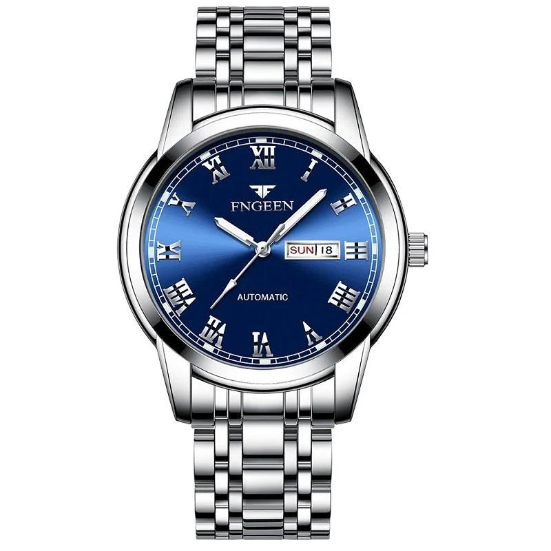 Men Luminous Quartz Watch with Roman Numeral Dial - Sporty