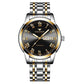 Men Luminous Quartz Watch with Roman Numeral Dial - Sporty