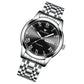Men Luminous Quartz Watch with Roman Numeral Dial - Sporty