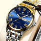Men Luminous Quartz Watch with Roman Numeral Dial - Sporty