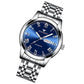 Men Luminous Quartz Watch with Roman Numeral Dial - Sporty