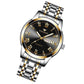 Men Luminous Quartz Watch with Roman Numeral Dial - Sporty