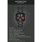 Men Mesh Belt Quartz Watch with 3d Oval Hollow out Wheel