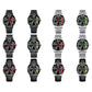 Men Metal Motorcycle Watch with Rotating Hub - White Steel