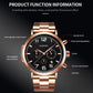 Men Multifunction Steel Quartz Watch with Steel Strap