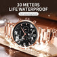 Men Multifunction Steel Quartz Watch with Steel Strap