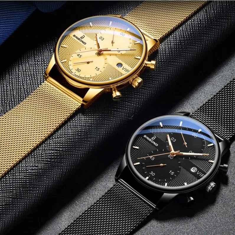 Men Multifunctional Luminous Quartz Watch - Business Style