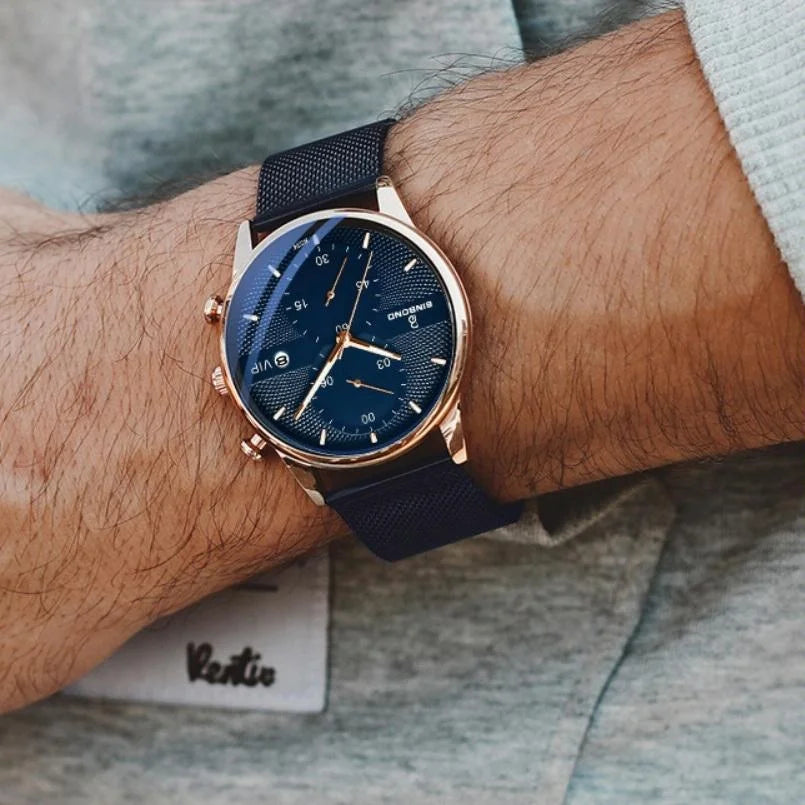 Men Multifunctional Luminous Quartz Watch - Business Style