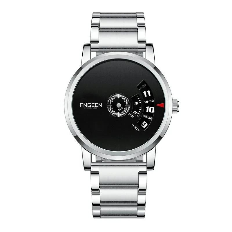 Men Non-pointer Quartz Watch - S230 - White Mash White