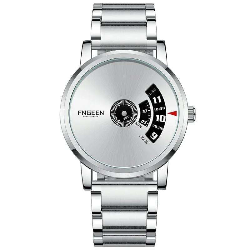 Men Non-pointer Quartz Watch - S230 - White Mash White