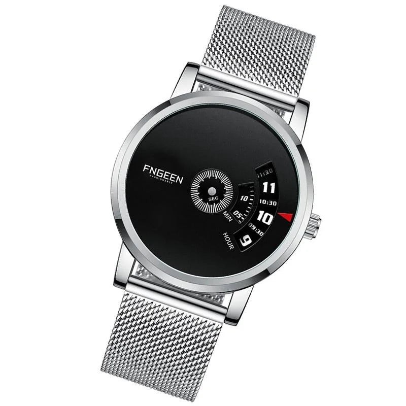 Men Non-pointer Quartz Watch - S230 - White Mash White