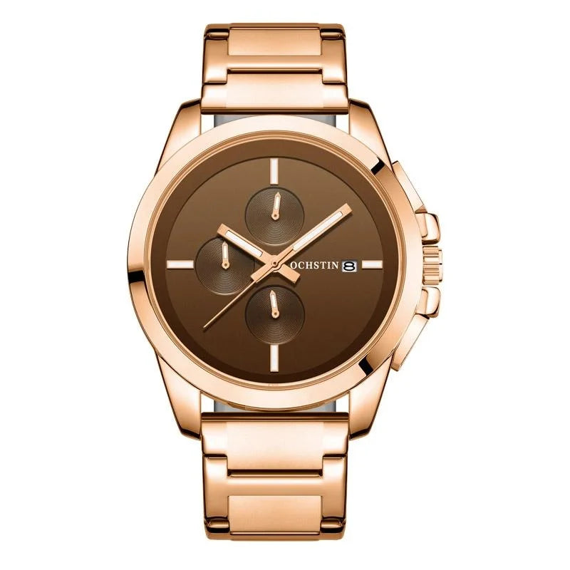 Men Pilot Series Multifunctional Quartz Watch with Steel