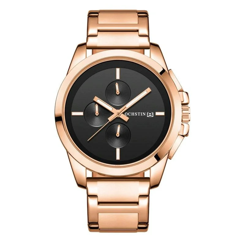 Men Pilot Series Multifunctional Quartz Watch with Steel