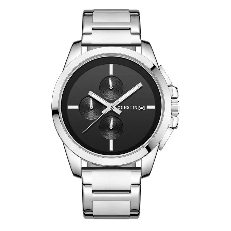 Men Pilot Series Multifunctional Quartz Watch with Steel
