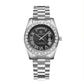 Men Quartz Watch with Diamond-encrusted Roman Numeral Dial