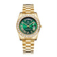Men Quartz Watch with Diamond-encrusted Roman Numeral Dial