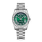 Men Quartz Watch with Diamond-encrusted Roman Numeral Dial