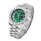 Men Quartz Watch with Diamond-encrusted Roman Numeral Dial