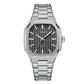 Men Quartz Watch with Steel Strap for Business - White