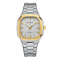 Men Quartz Watch with Steel Strap for Business - White